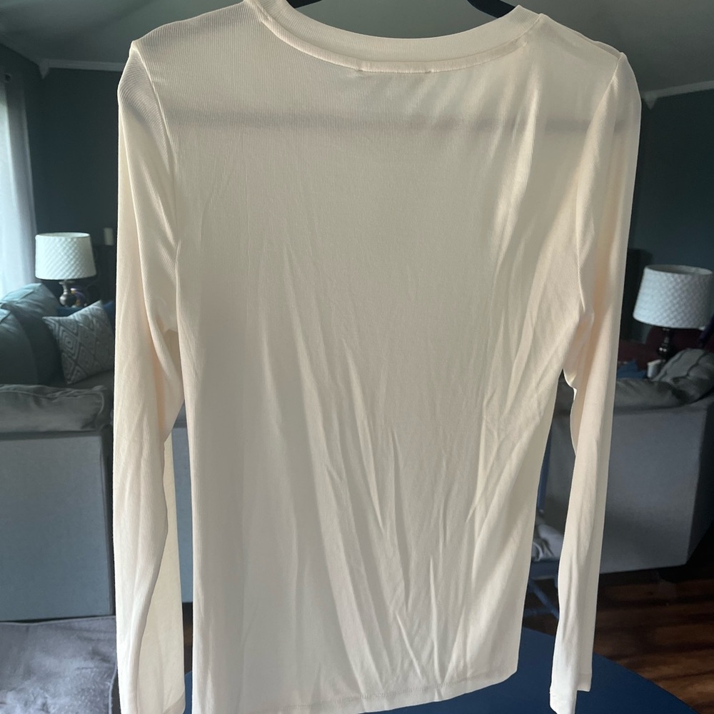 LOFT Ivory Knit Top - Picture 2 of 4